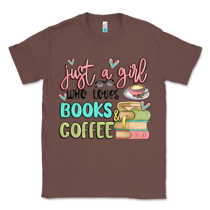 Just A Girl Who Loves Books And Coffee Classic Tee by MaliasSmallBusiness | Teevron