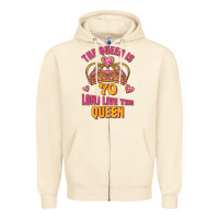 Sandshell the queen is 70 long live the queen Zipper Hoodie - Jasminsmagicworld