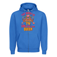 True Royal the queen is 70 long live the queen Zipper Hoodie - Jasminsmagicworld