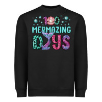 Black 100 mermazing days Heavyweight Sweatshirt - MaliasSmallBusiness