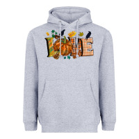 Heather Grey Fall love Heavyweight Hoodie - NancyCooperArtShop