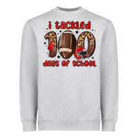 Heather Grey i tackled 100 days of school Heavyweight Sweatshirt - MaliasSmallBusiness