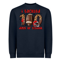 Navy i tackled 100 days of school Heavyweight Sweatshirt - MaliasSmallBusiness