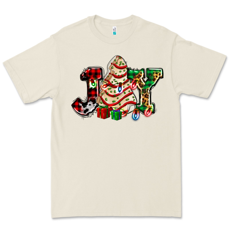 Joy With Christmas Tree Cake Ado Premium Tee by AdoDesignShop | Teevron