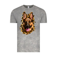 Cloud Rock german shepherd leopard background Vintage Tee - Jasminsmagicworld