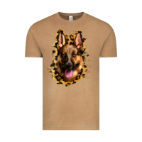 Vintage Camel german shepherd leopard background Vintage Tee - Jasminsmagicworld