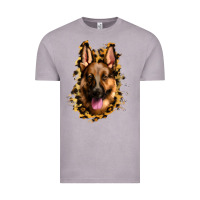 Vintage Zinc german shepherd leopard background Vintage Tee - Jasminsmagicworld