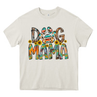 Cream dog mama Heavy Core Tee - RacoonDesign