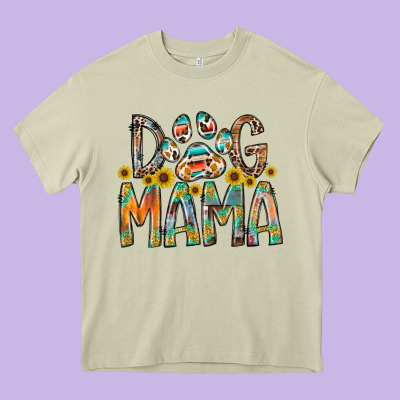 Dog Mama Heavy Core Tee Designed By Racoondesign