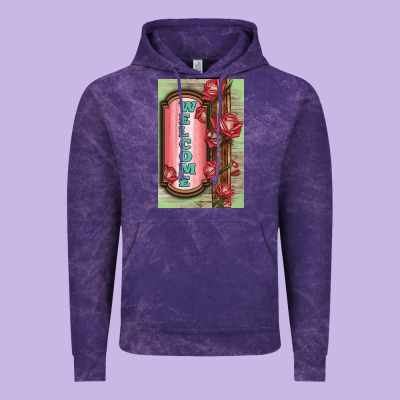 Western Red Roses Welcome Vintage Hoodie Designed By Lillyallendesigns