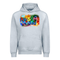 Heather Grey Au-some dad Autism Urban Hoodie - FaDigitalArtStudio
