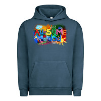 Pigment Midnight Navy Au-some dad Autism Urban Hoodie - FaDigitalArtStudio
