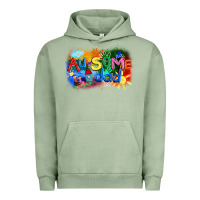 Pigment Oil Green Au-some dad Autism Urban Hoodie - FaDigitalArtStudio