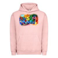 Pigment Salmon Au-some dad Autism Urban Hoodie - FaDigitalArtStudio