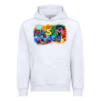 White Au-some dad Autism Urban Hoodie - FaDigitalArtStudio