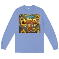 Colony Blue camp life Long Sleeve Tee - NancyCooperArtShop
