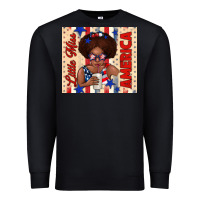 Black little miss america Premium Sweatshirt - TumblerDesignByShophia