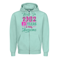 Seafoam made in 1982, 40 years of being awesome Zipper Hoodie - Jasminsmagicworld