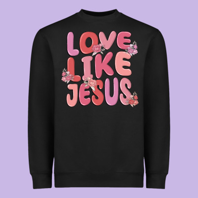 Love Like Jesus Heavyweight Sweatshirt Designed By Maliassmallbusiness