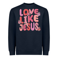 Navy love like jesus Heavyweight Sweatshirt - MaliasSmallBusiness