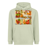 Matcha Hello Fall pumpkins Heavyweight Hoodie - NancyCooperArtShop