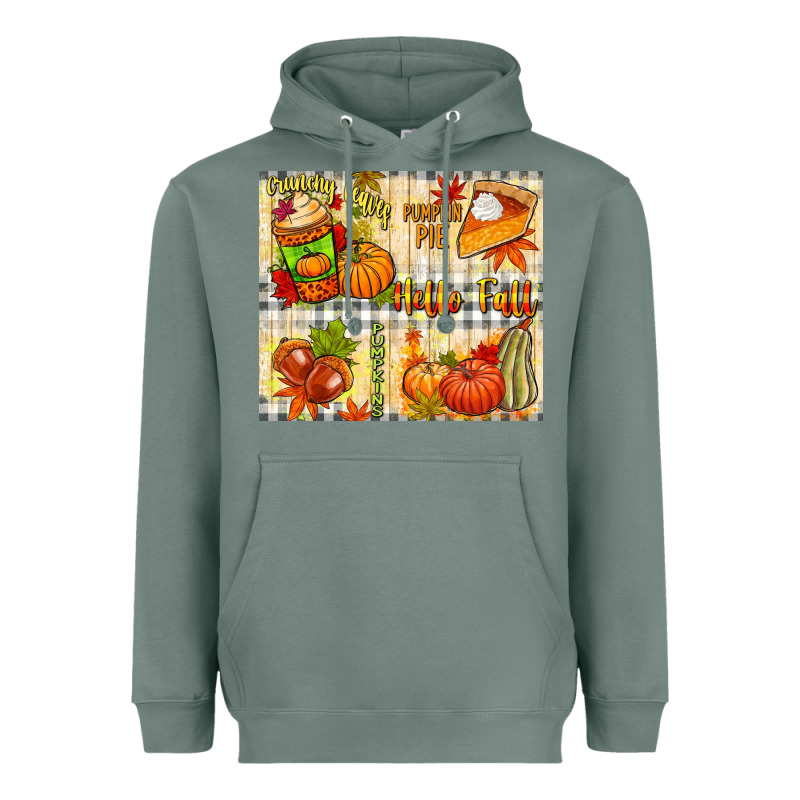 Hello Fall Pumpkins Heavyweight Hoodie by NancyCooperArtShop | Teevron
