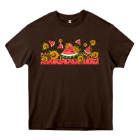 Chocolate Brown watermelon libbey cup Heavy Core Tee - HRA Design Shop