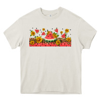 Cream watermelon libbey cup Heavy Core Tee - HRA Design Shop