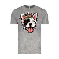 Cloud Rock french bulldog floral Vintage Tee - Jasminsmagicworld