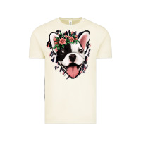 Vintage Arctic french bulldog floral Vintage Tee - Jasminsmagicworld