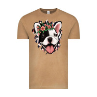 Vintage Camel french bulldog floral Vintage Tee - Jasminsmagicworld