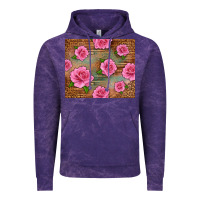 Cloud Purple Western Pink Roses Vintage Hoodie - LillyAllenDesigns