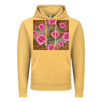 Vintage Mustard Western Pink Roses Vintage Hoodie - LillyAllenDesigns