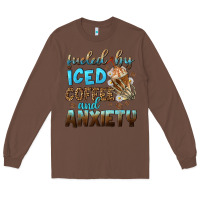 Chestnut fueled by iced coffee and anxiety Long Sleeve Tee - NancyCooperArtShop
