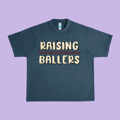 Raising Ballers Urban Heavy Tee Designed By Maliassmallbusiness