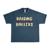 Midnight Navy raising ballers Urban Heavy Tee - MaliasSmallBusiness