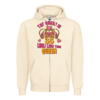 Sandshell the queen is 35 long live the queen Zipper Hoodie - Jasminsmagicworld