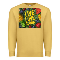 Antique Gold live love aloha Premium Sweatshirt - TumblerDesignByShophia