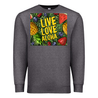 Charcoal Heather live love aloha Premium Sweatshirt - TumblerDesignByShophia