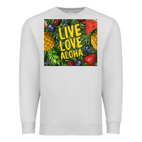Dove Grey live love aloha Premium Sweatshirt - TumblerDesignByShophia