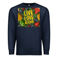 Navy live love aloha Premium Sweatshirt - TumblerDesignByShophia