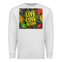 Oatmeal Heather live love aloha Premium Sweatshirt - TumblerDesignByShophia