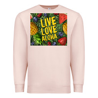 Pale Pink live love aloha Premium Sweatshirt - TumblerDesignByShophia