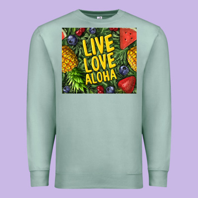 Live Love Aloha Premium Sweatshirt Designed By Tumblerdesignbyshophia