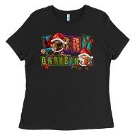 Black merry christmas gnomies Ladies Tee - FaDigitalArtStudio