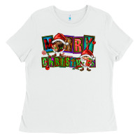 White merry christmas gnomies Ladies Tee - FaDigitalArtStudio