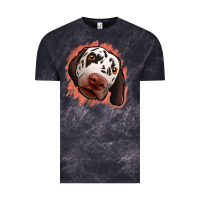 Cloud Black dalmatians peach glitter background Vintage Tee - Jasminsmagicworld