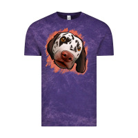 Cloud Purple dalmatians peach glitter background Vintage Tee - Jasminsmagicworld