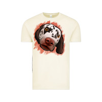 Vintage Arctic dalmatians peach glitter background Vintage Tee - Jasminsmagicworld