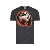 Vintage Black dalmatians peach glitter background Vintage Tee - Jasminsmagicworld